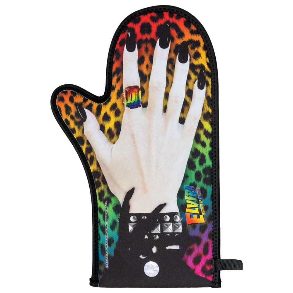 Elvira Hand Rainbow Leopard Grip Oven Mitt