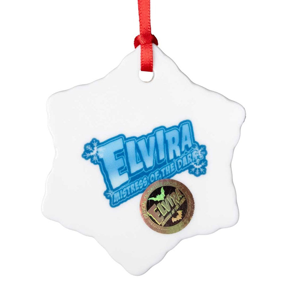 Elvira Xmas Comic Witch Snowflake Ornament