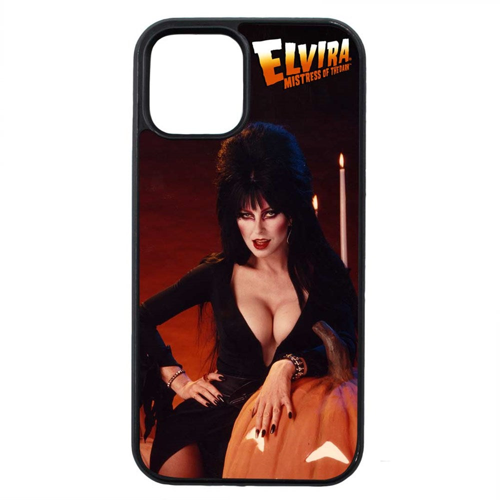 Elvira Pumpkin Iphone Black Rubber Case