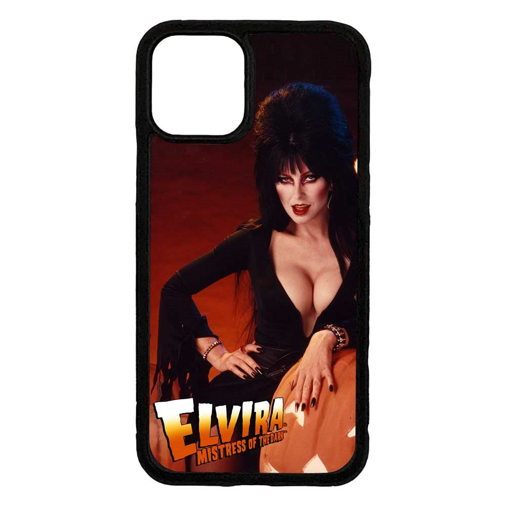Elvira Pumpkin Iphone Black Rubber Case