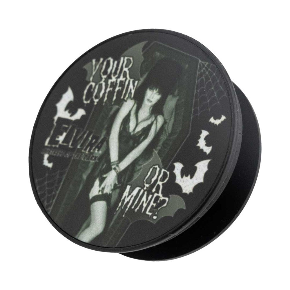 Elvira Your Coffin Round Phone Grip