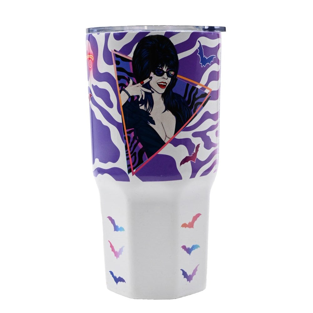 Elvira New Wave Bats Polar Ice Tumbler