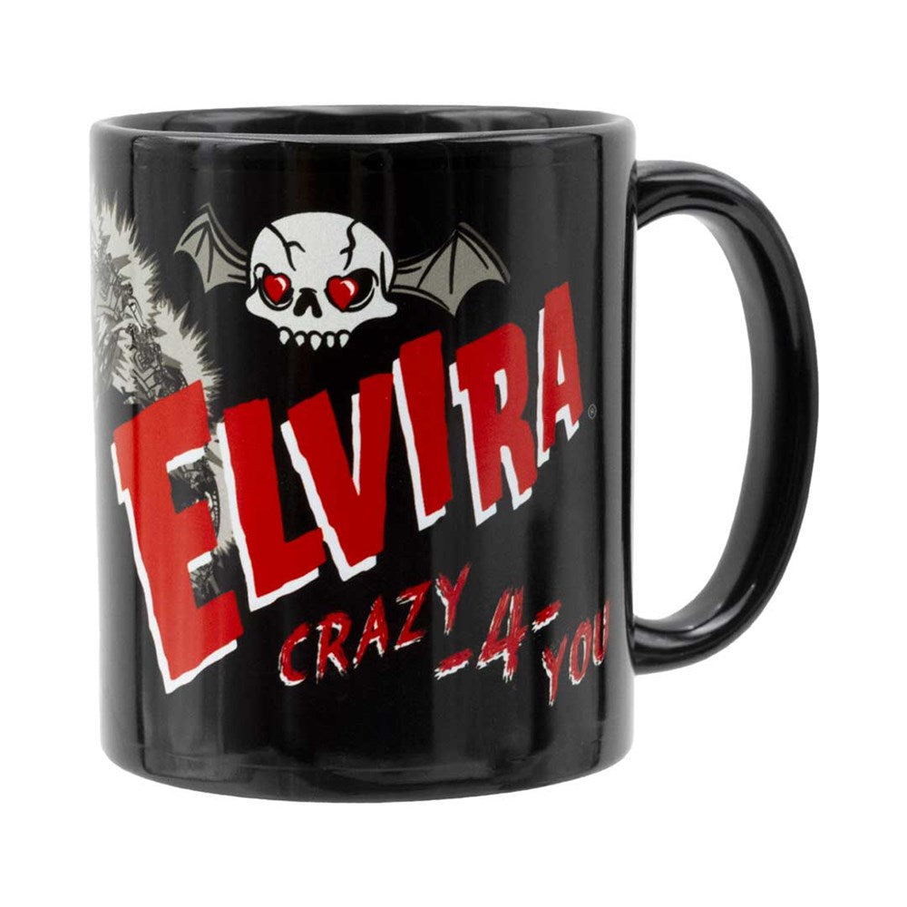 Elvira Crazy 4 You Coaster 11oz Black Mug