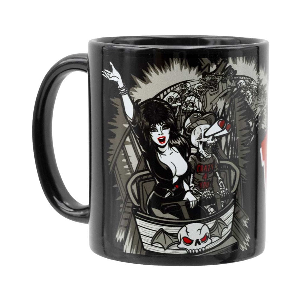 Elvira Crazy 4 You Coaster 11oz Black Mug