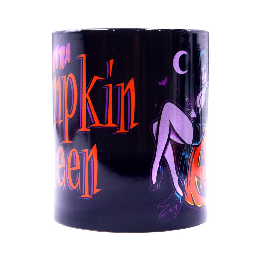 Elvira Hellcat Pumpkin Queen 11oz Black Mug