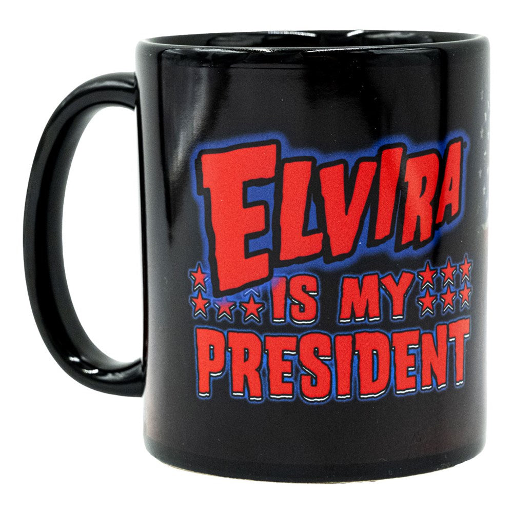 Elvira Is My President Black Mug