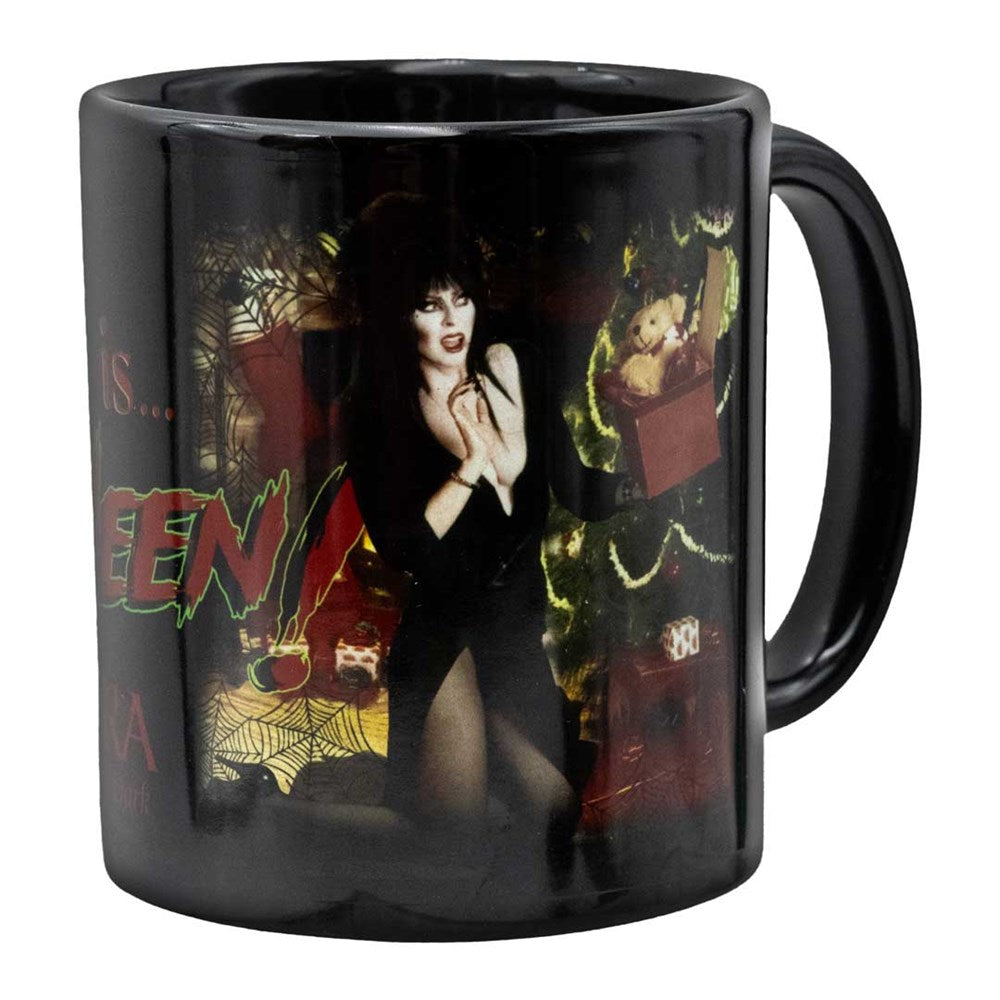 Elvira All I Want Xmas Halloween Black Mug