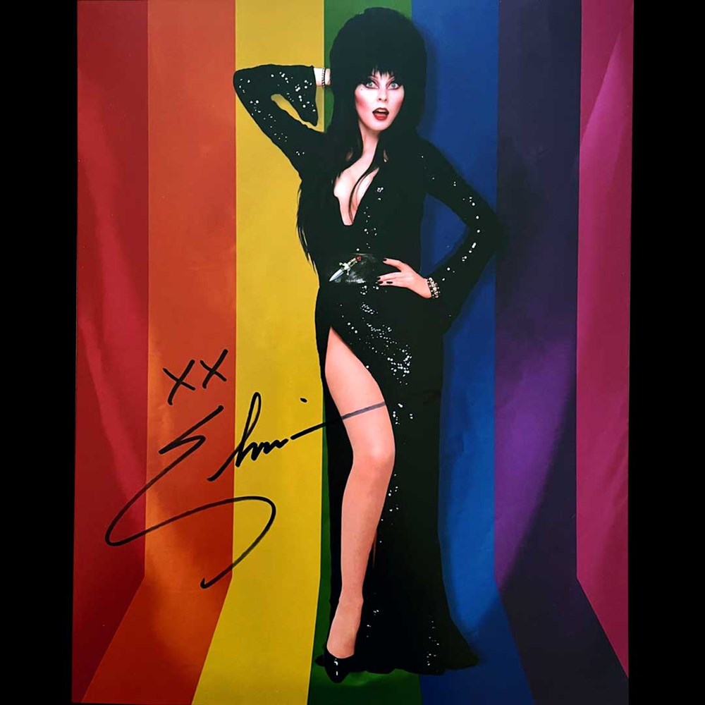 Elvira Autographed Pride Black Dress Photo