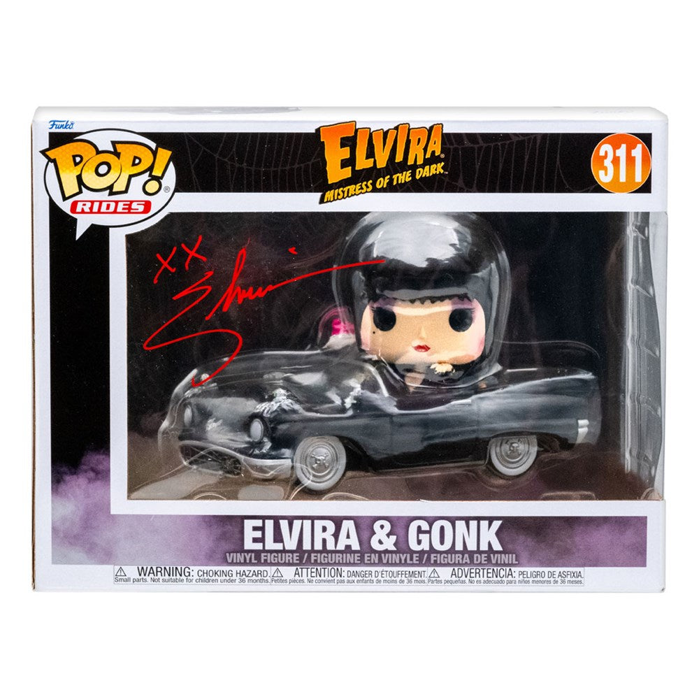 strapless open back dress Elvira & Gonk Rides Deluxe Signed Exclusive Funko Pop #311