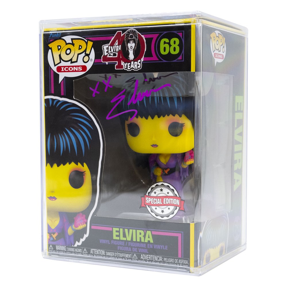 Elvira Signed Blacklight Exclusive Funko Pop #68