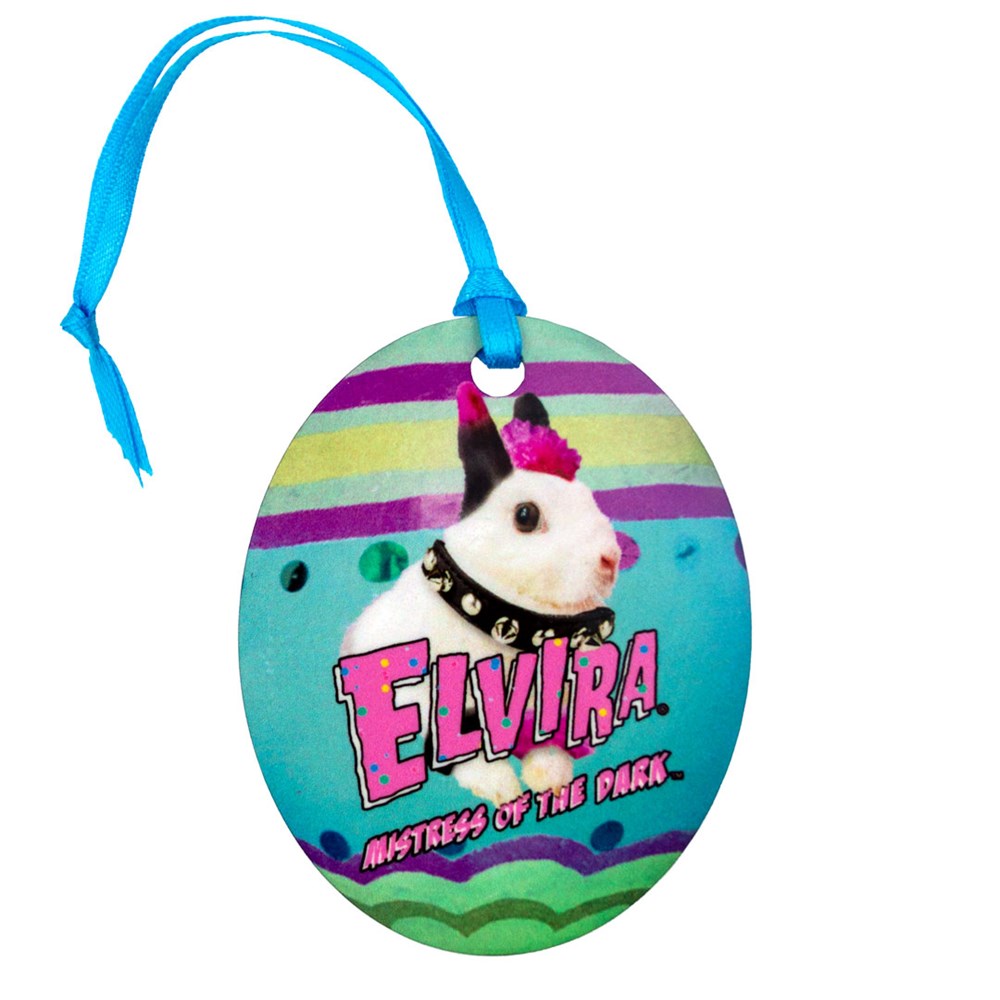 Elvira Blue Egg Ornament