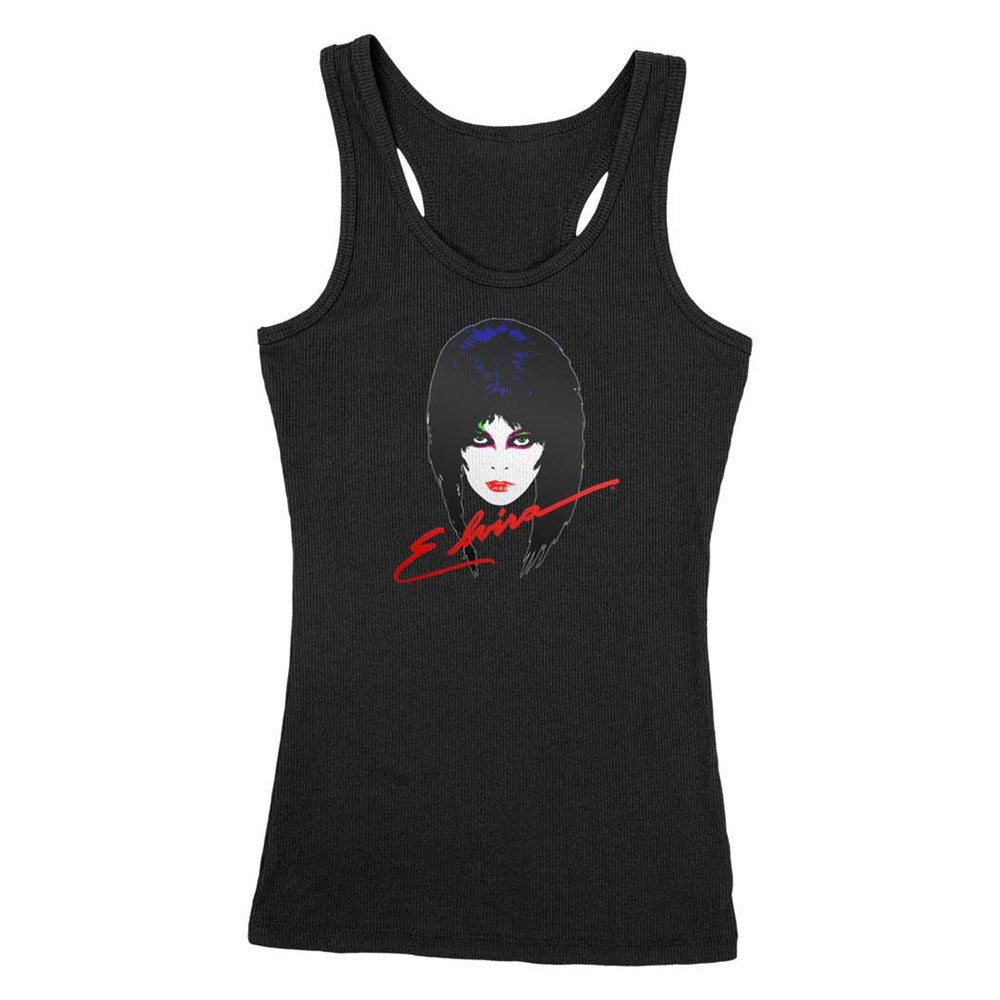 Elvira 80s Racer Back Black Tank