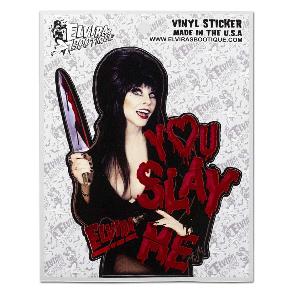 Elvira Slay Me Sticker