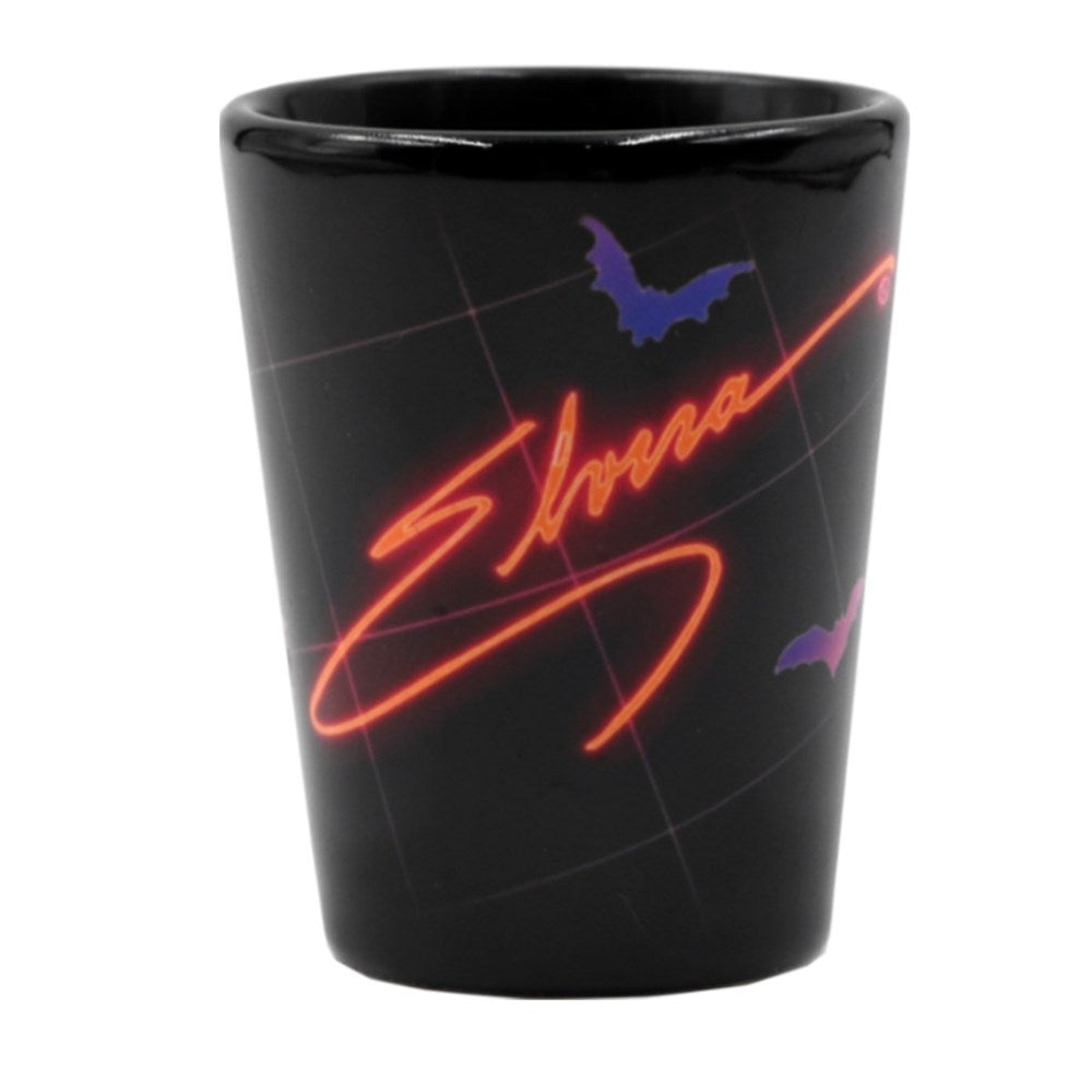 Elvira New Wave Bats Ceramic Shot Glass