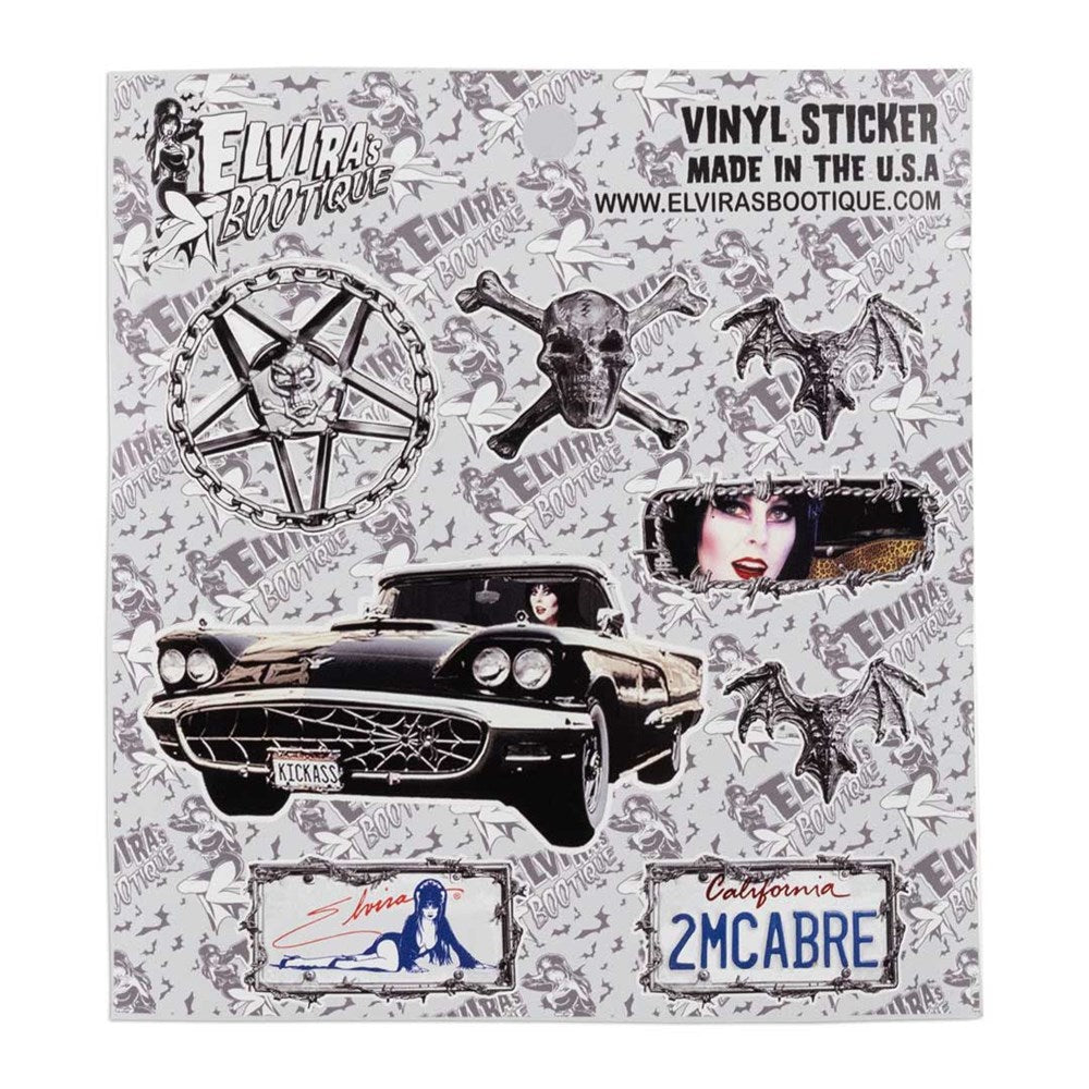 Elvira Macabre Mobile Sticker Set