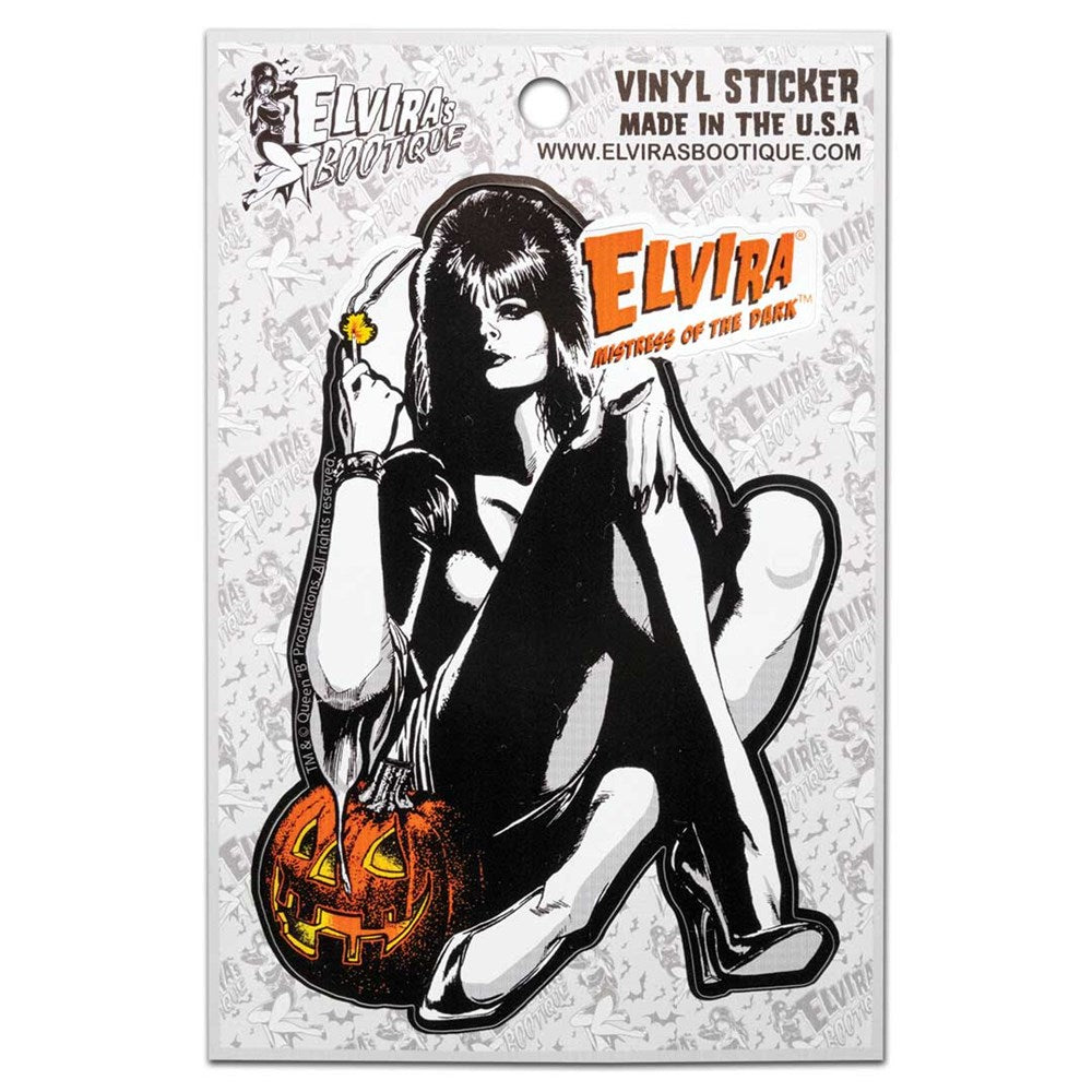 Elvira Comic Pumpkin Ignite Sticker