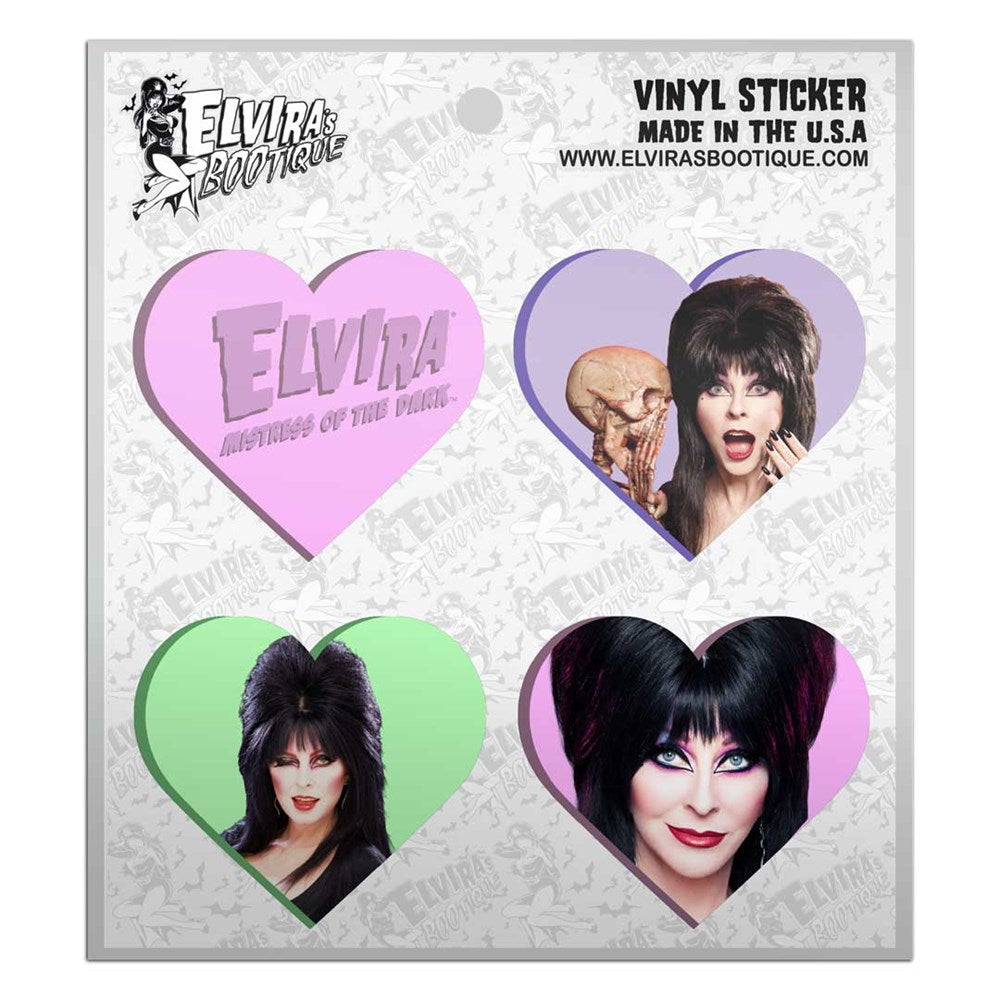 Elvira Sweet Hearts Repeat Sticker