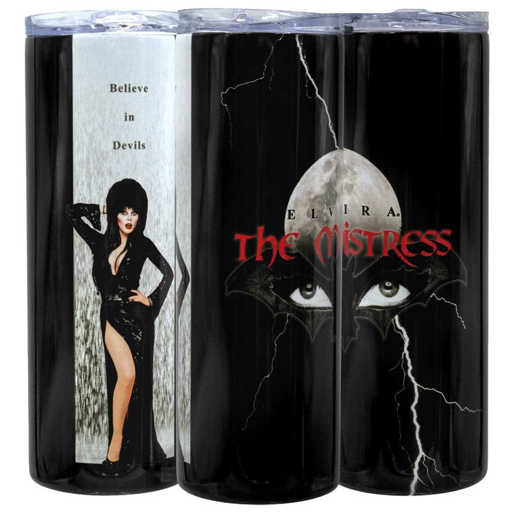 Elvira Mistress Crow Skinny Tumbler