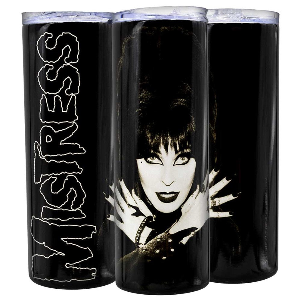 Elvira Mistress Fiend Skinny Tumbler