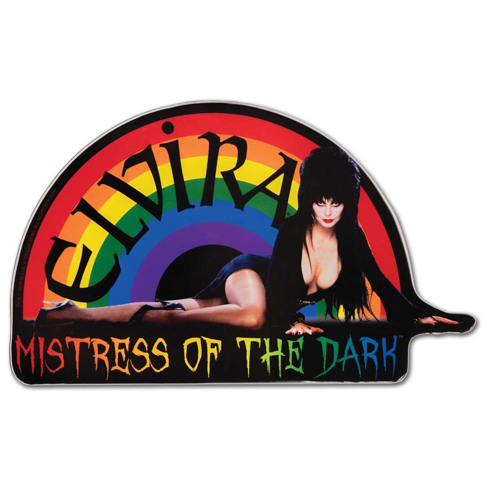 Elvira Mistress Rainbow Sticker