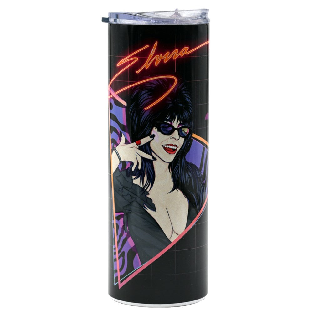 Elvira New Wave Bats Skinny Tumbler
