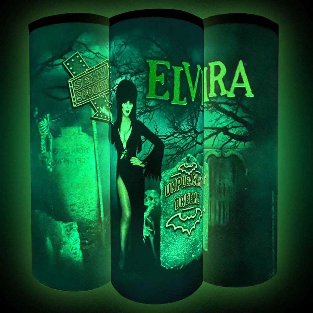 Elvira Beetle Sign GLOW Skinny Tumbler