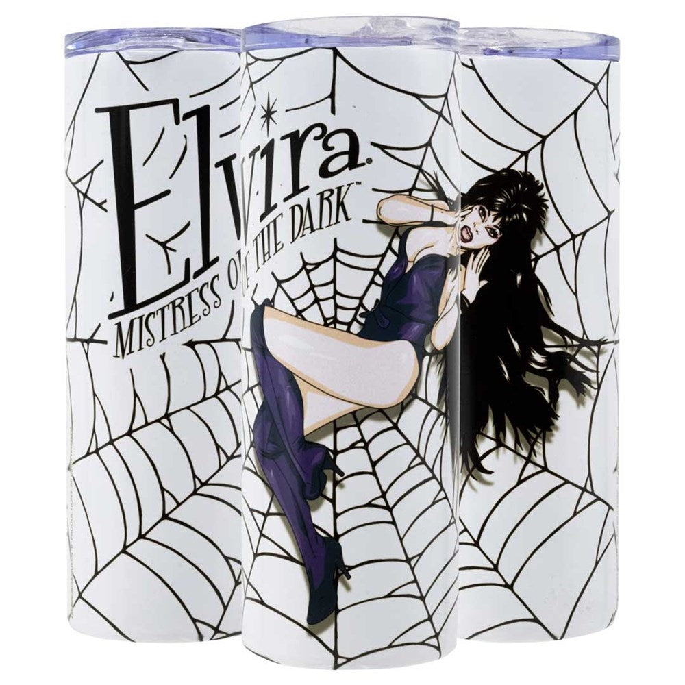 Elvira In Web GLOW Skinny Tumbler