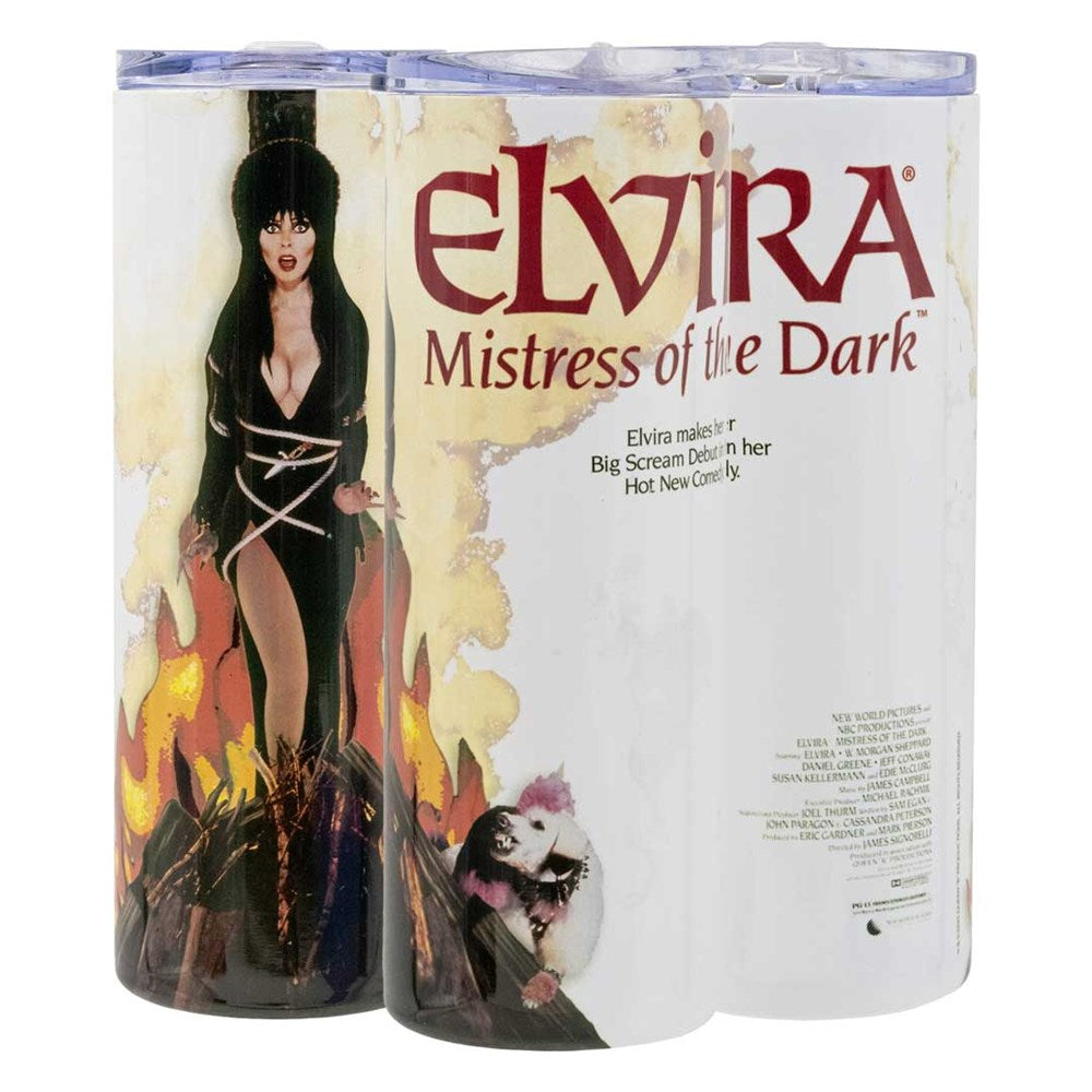 Elvira MOTD VHS Cover Skinny Tumbler