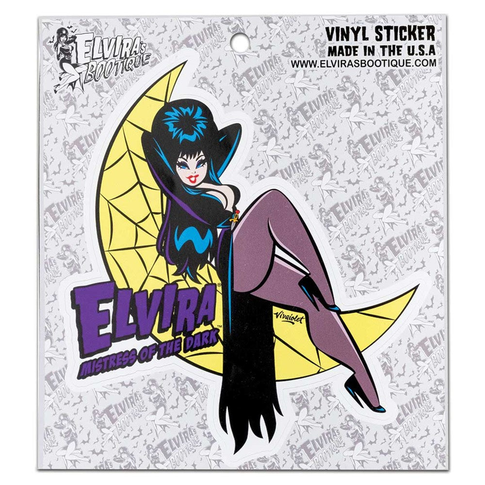Elvira Viva Crescent Moon Sticker