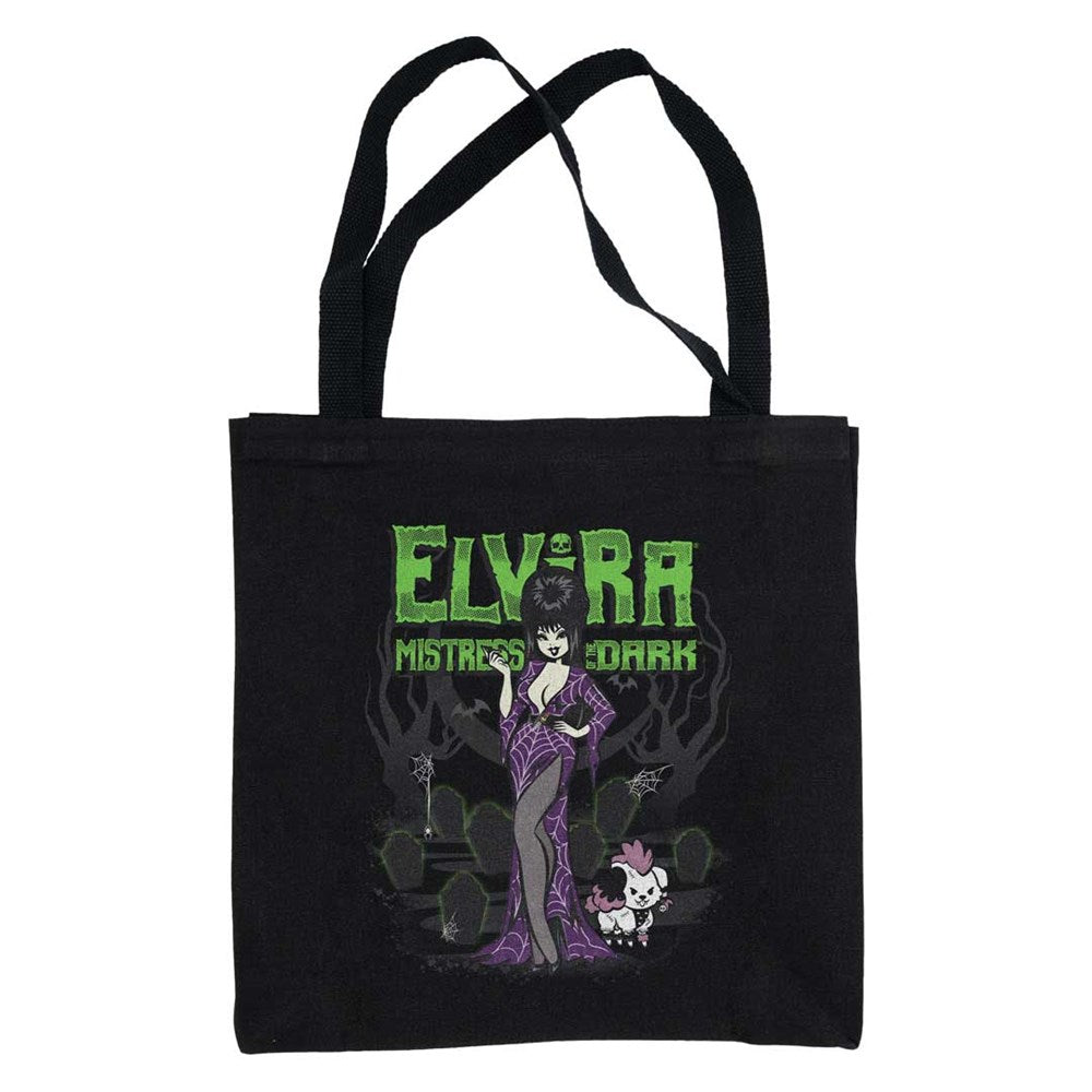 Elvira Viva Cemetery Black Tote Bag