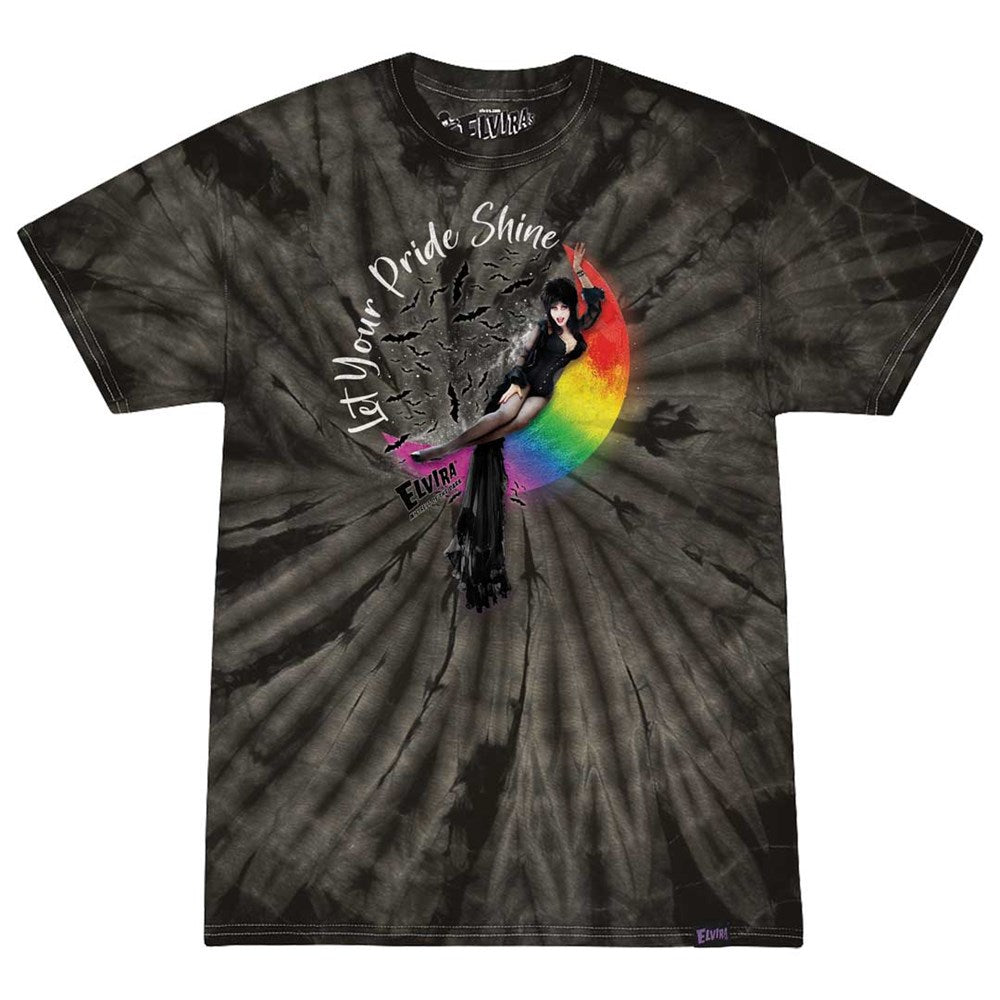 Elvira Let Pride Shine Black Tie Dye T-shirt
