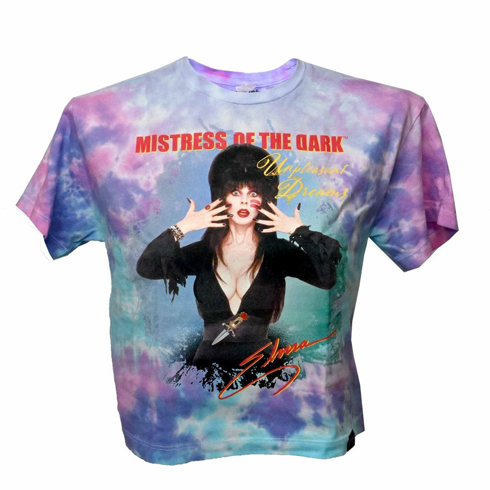 Elvira Charming Dreams Pastel Crop Tie Dye Tee