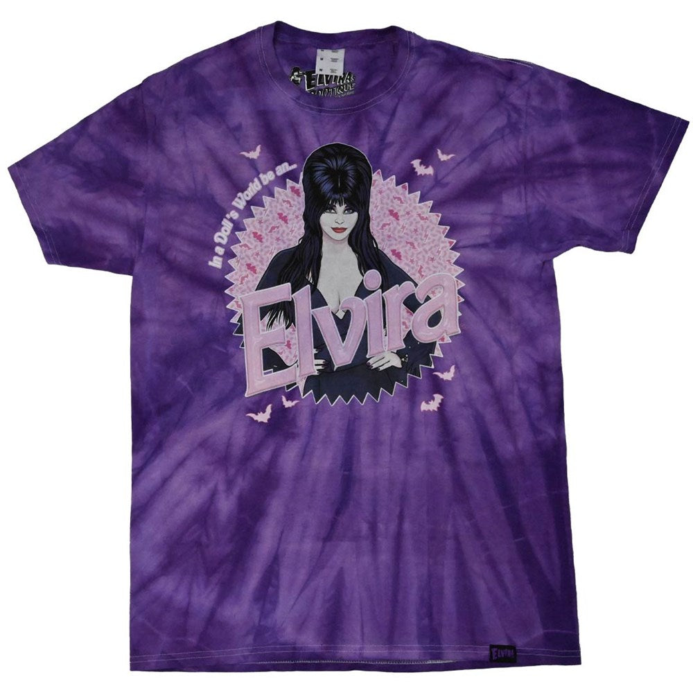 Elvira World Pink Purple Tie Dye T-shirt