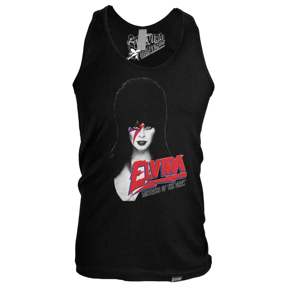 Elvira Bowie Bolt Mens Black Tank