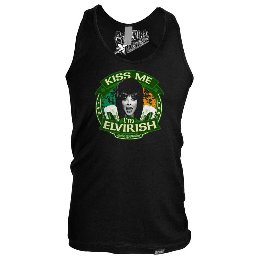 Elvira Kiss Me Flag Men's Black Tank