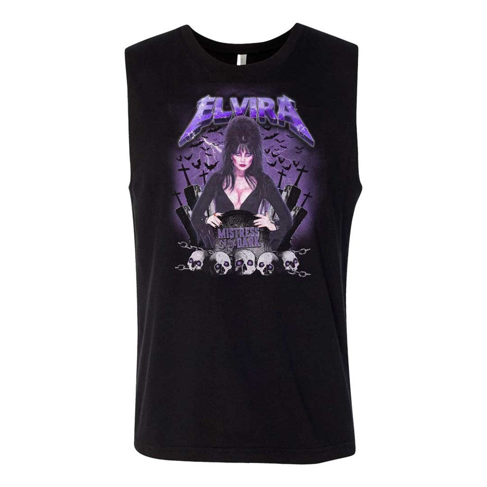 ELVIRA☆ボックスロゴタンクトップ☆ Elvira Ride The Bats Mens Muscle Tank
