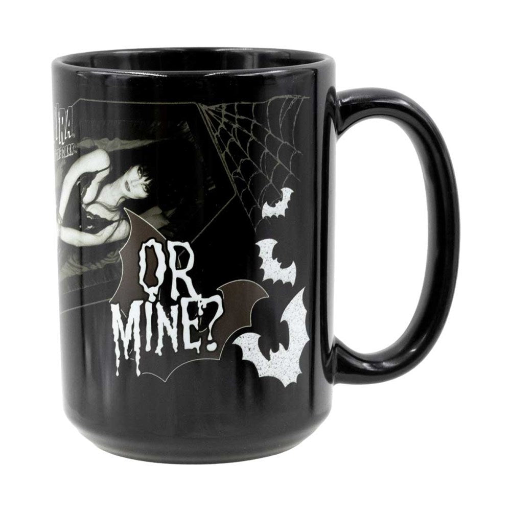 Elvira Your Coffin Or Mine 15oz Black Mug