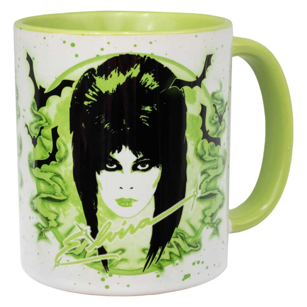 Elvira 80s Moon Green Rim Mug