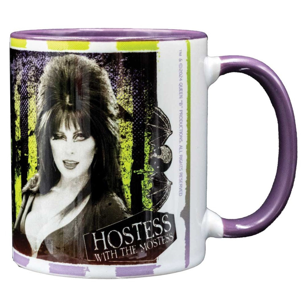 Elvira Beetle Portrait Purple Rim Mug