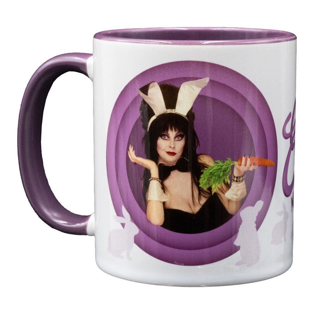 Elvira Bunny Tunes Purple Rim Mug