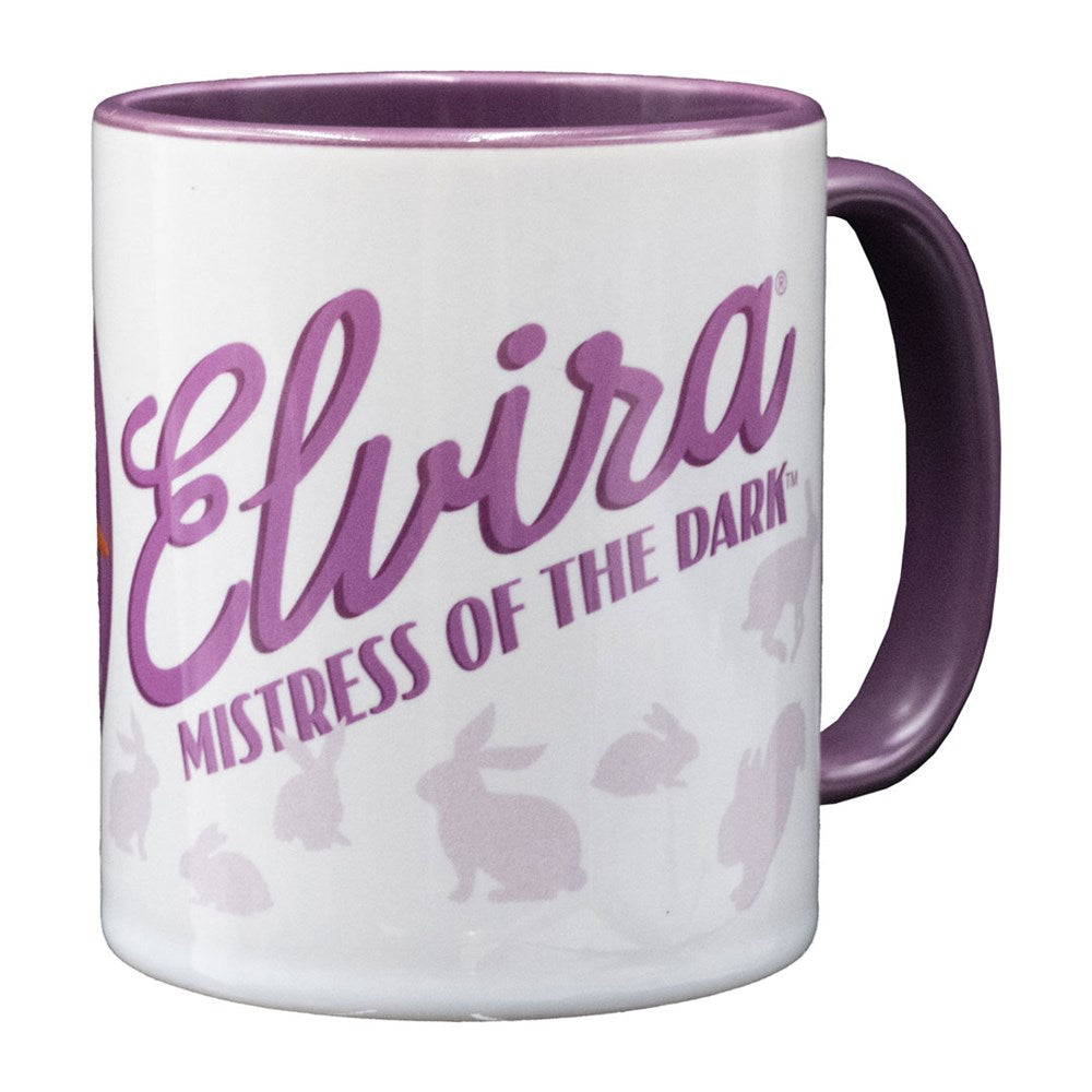 Elvira Bunny Tunes Purple Rim Mug