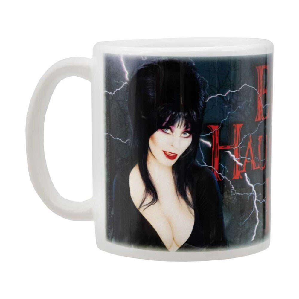 Elvira Haunted Hills Cover White Mug