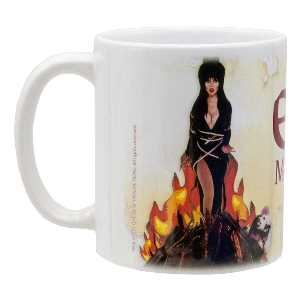 Elvira MOTD VHS Cover White Mug