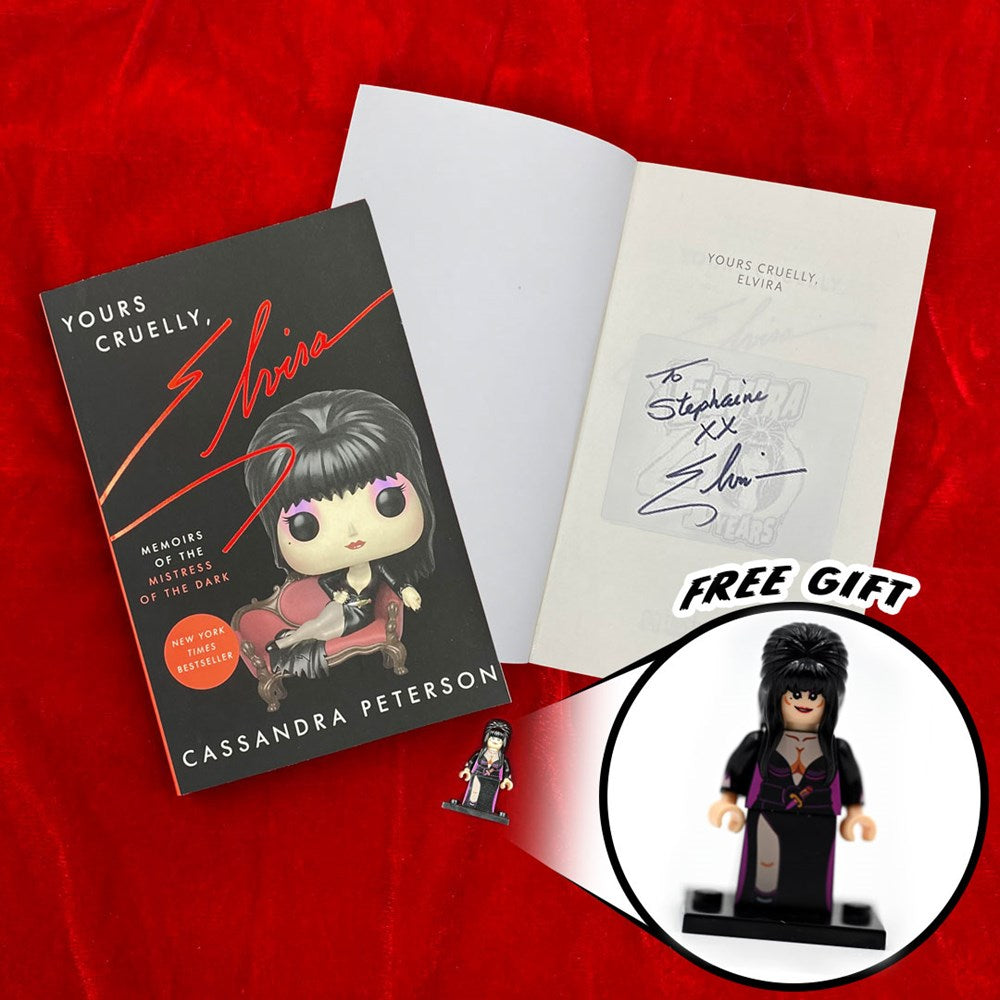 strapless open back dress Yours Cruelly, Elvira: Memoirs of the Mistress of the Dark Funko Cover