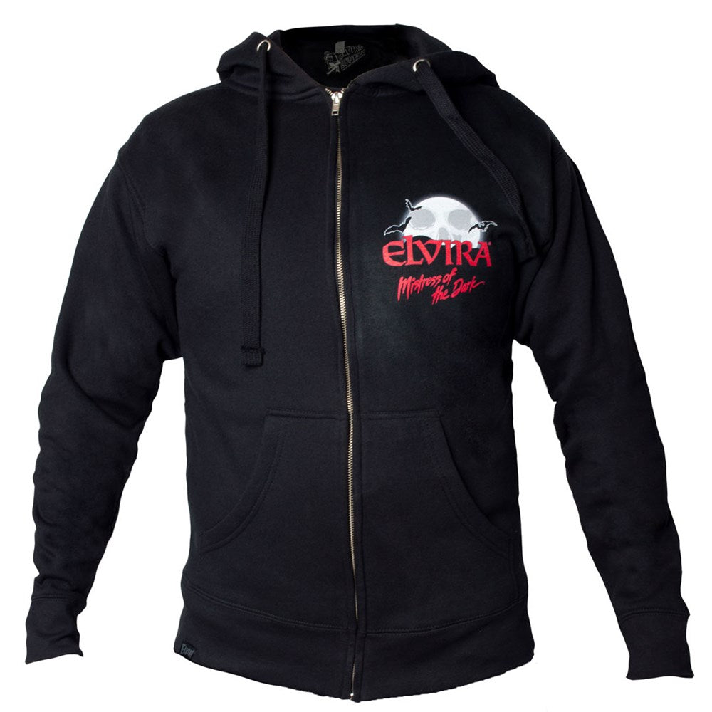 Elvira Skull Moon Mens Hoodie