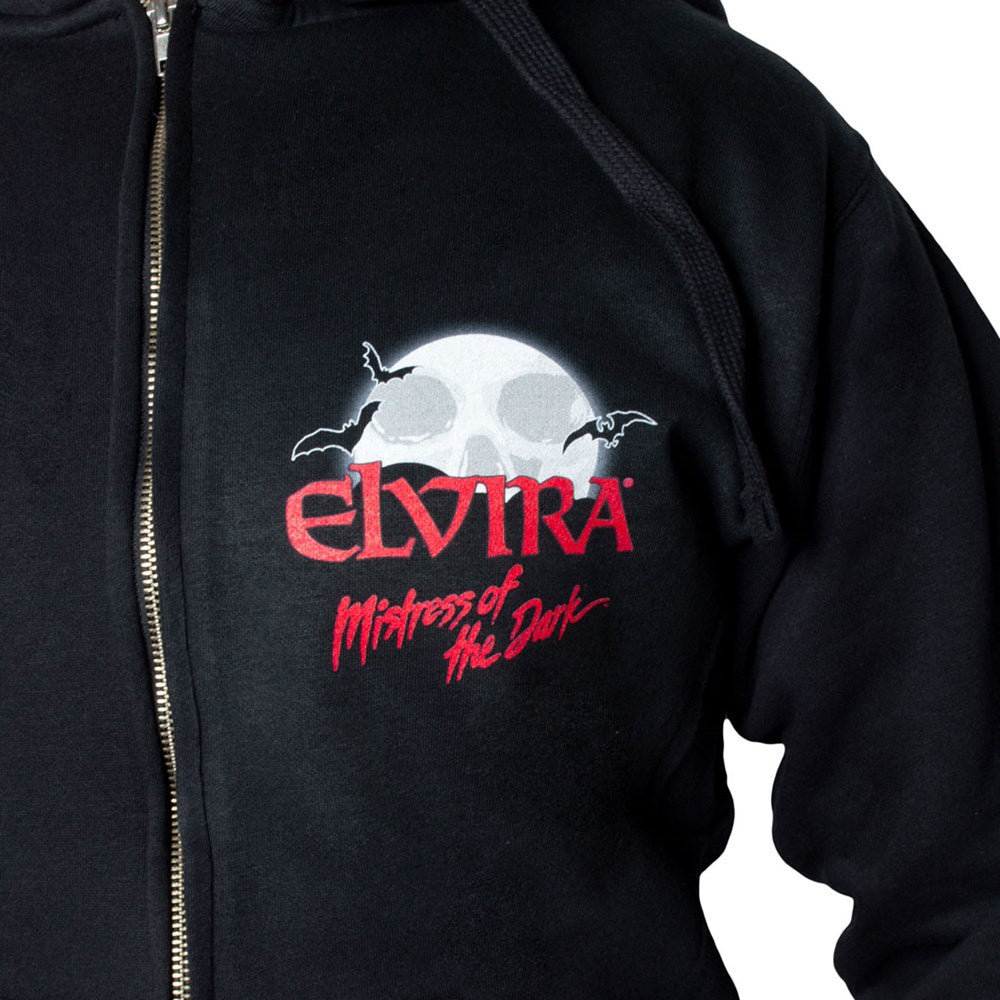Elvira Skull Moon Mens Hoodie