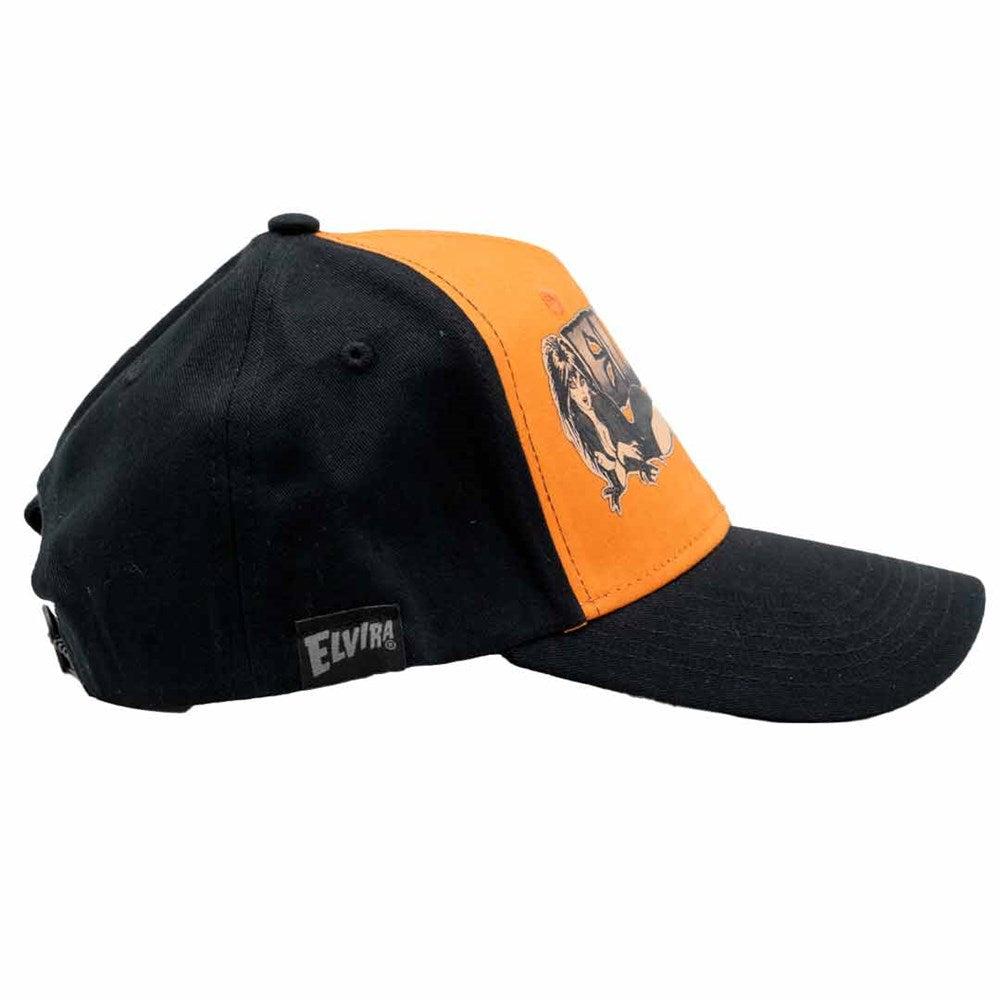 Elvira Examiner Black N Orange Deluxe Twill Cap
