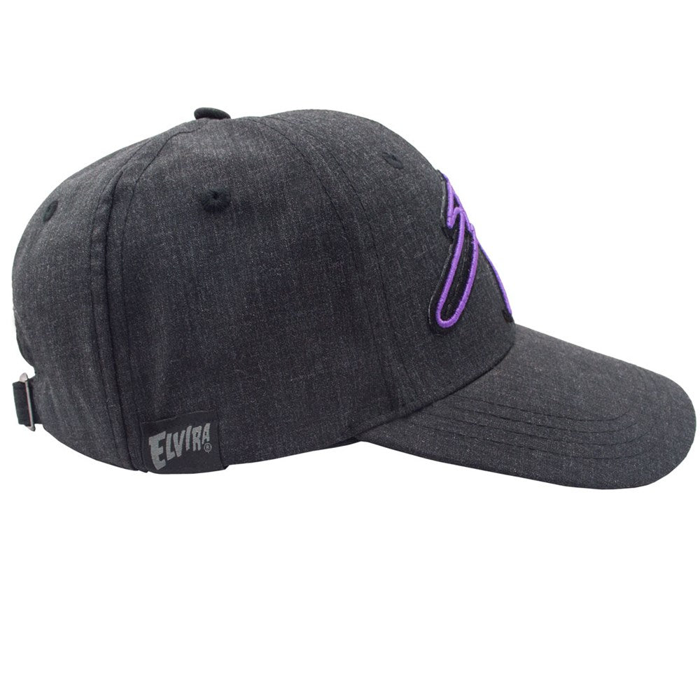 Elvira Purple Signature 3D Embroidery Black Heather Cap