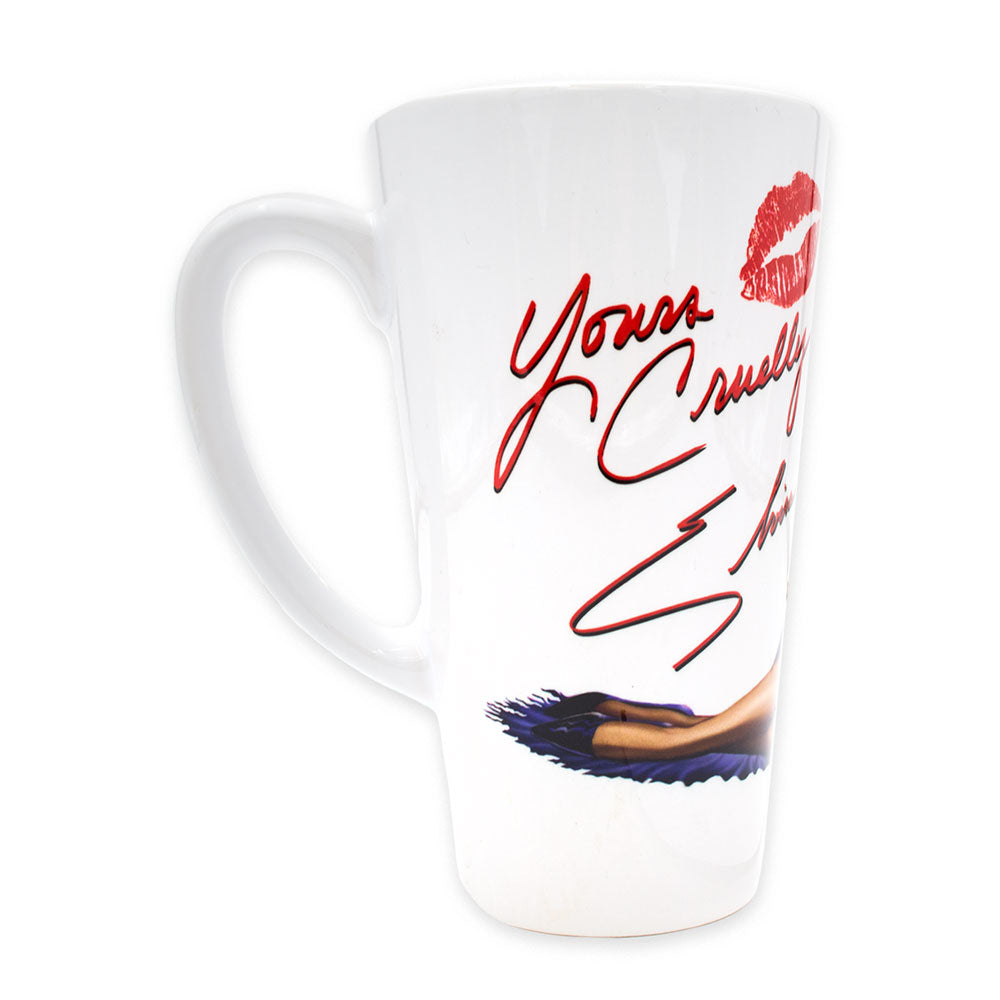 Elvira Yours Cruelly Art Latte Mug