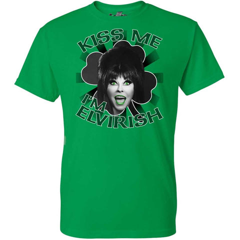 Elvira Kiss Me Green Mens Tshirt